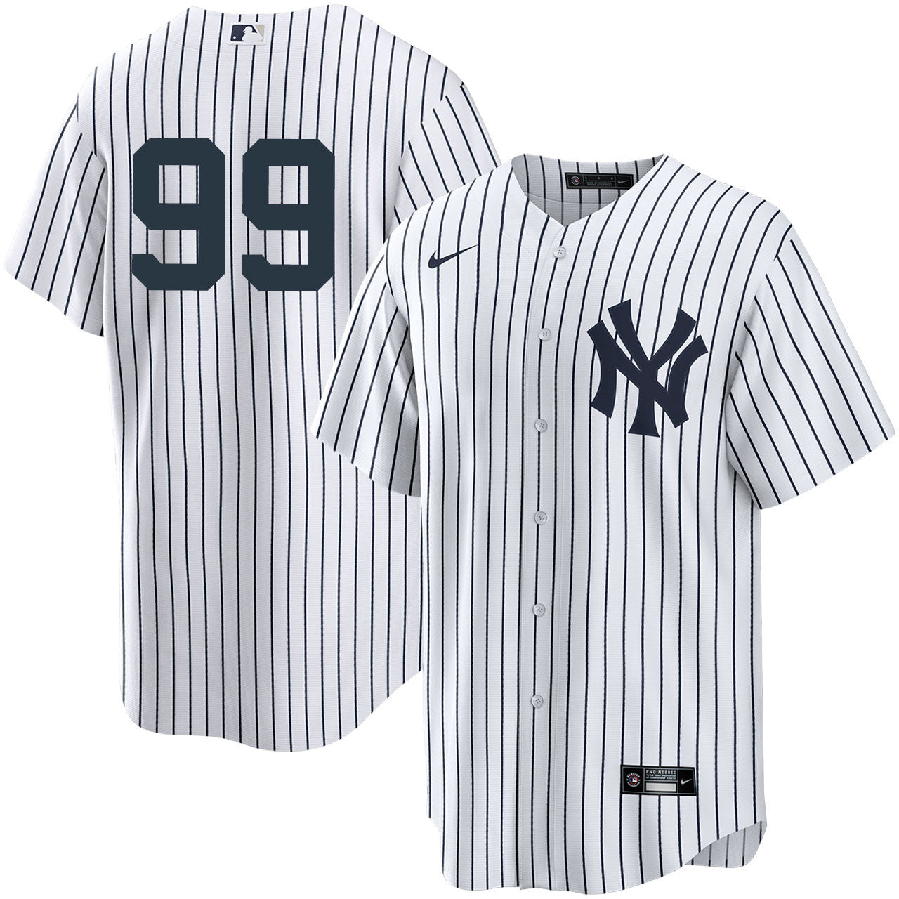 Aaron Judge #99 New York Yankees white home jersey front view