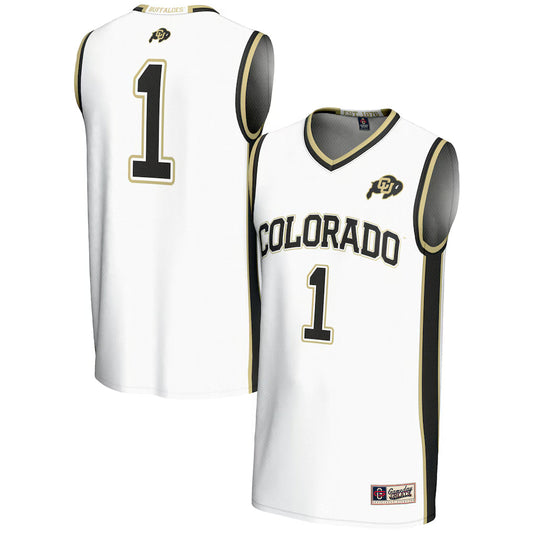 #1 Colorado Buffaloes GameDay Greats Lightweight Basketball Jersey - White -