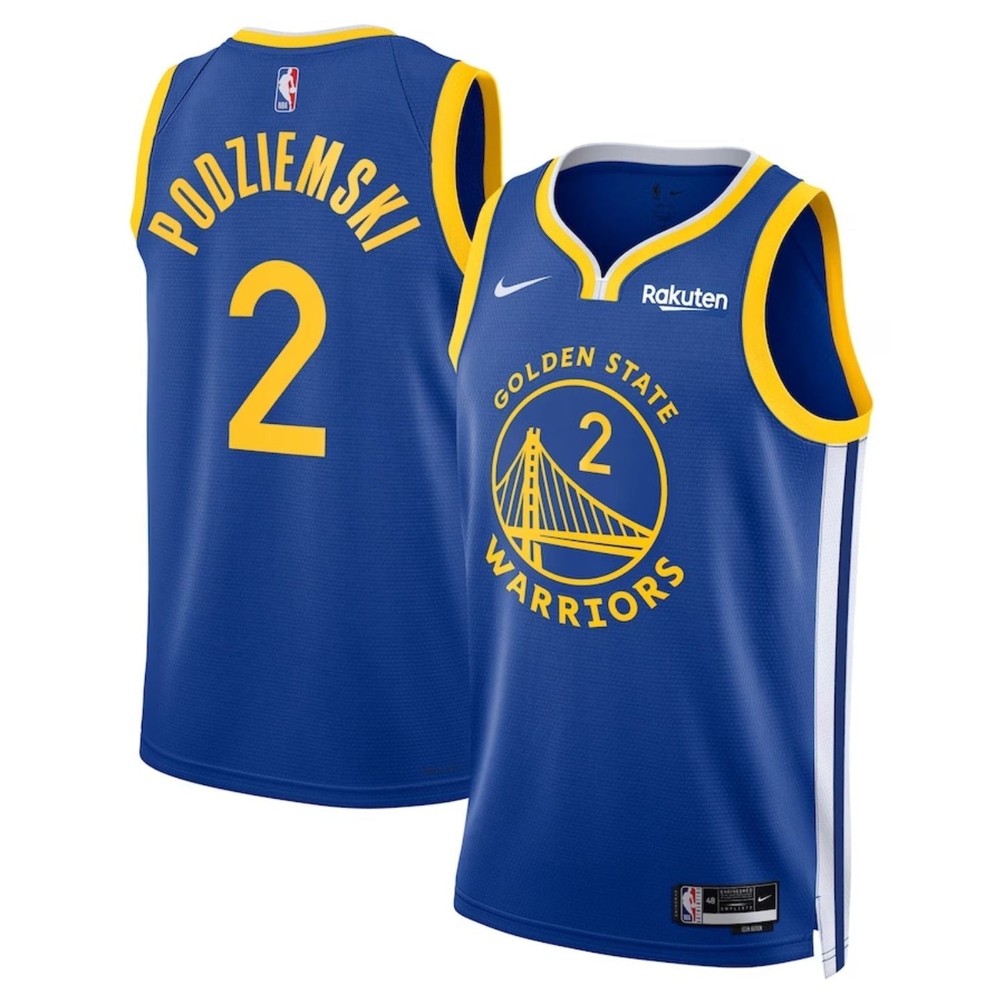 Brandin Podziemski Golden State Warriors 2 Jersey