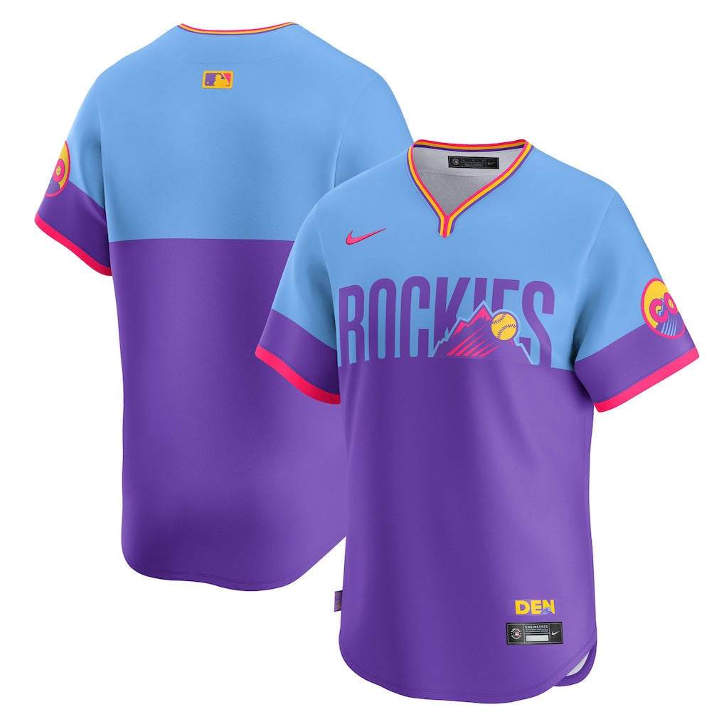 Colorado Rockies 2025-26 City Connect Limited Jersey - Purple/Light Blue