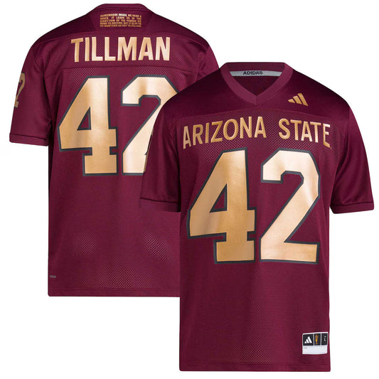 Pat Tillman #42 Arizona State Sun Devils Football Icon Premier Jersey - Maroon -