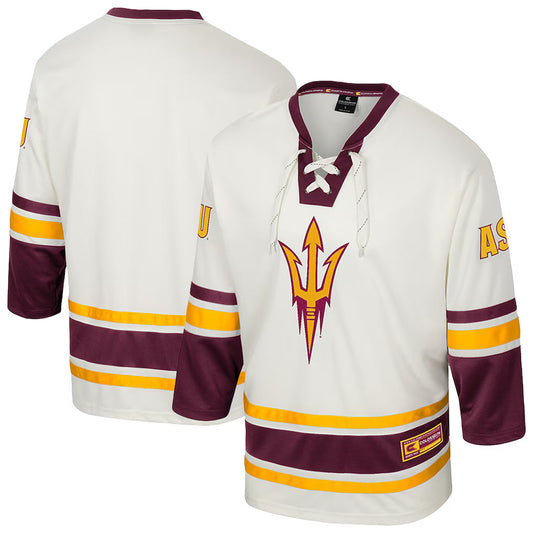 Arizona State Sun Devils Colosseum Puck Proud Fashion Hockey Jersey - Cream -