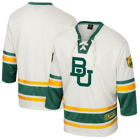 Baylor Bears Colosseum Puck Proud Fashion Hockey Jersey - Cream -