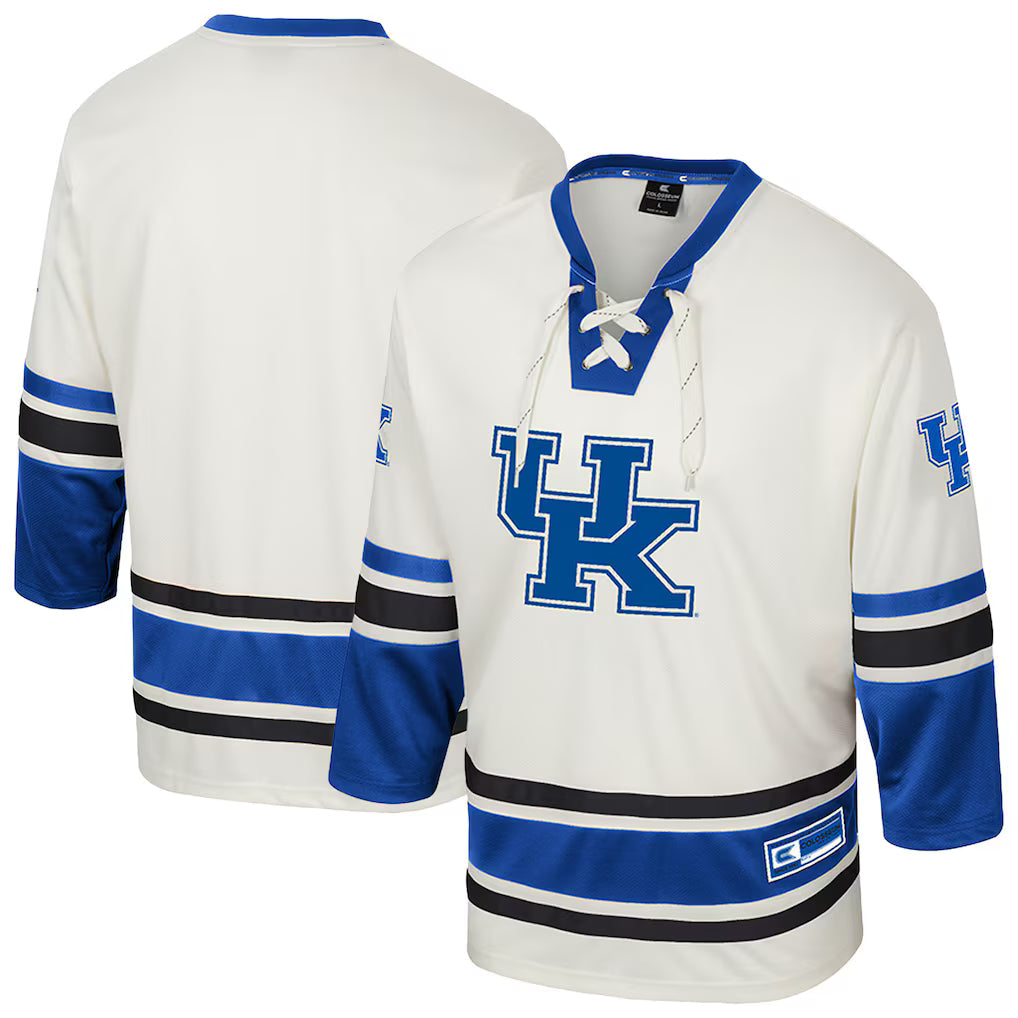 Kentucky Wildcats Colosseum Puck Proud Fashion Hockey Jersey - Cream -
