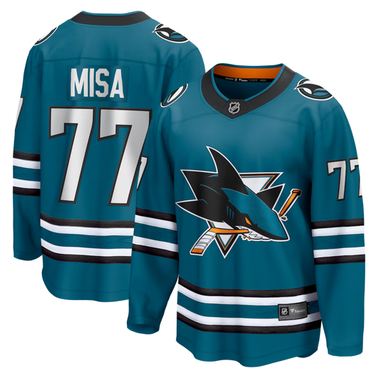 Michael Misa San Jose Sharks Breakaway Jersey - Teal
