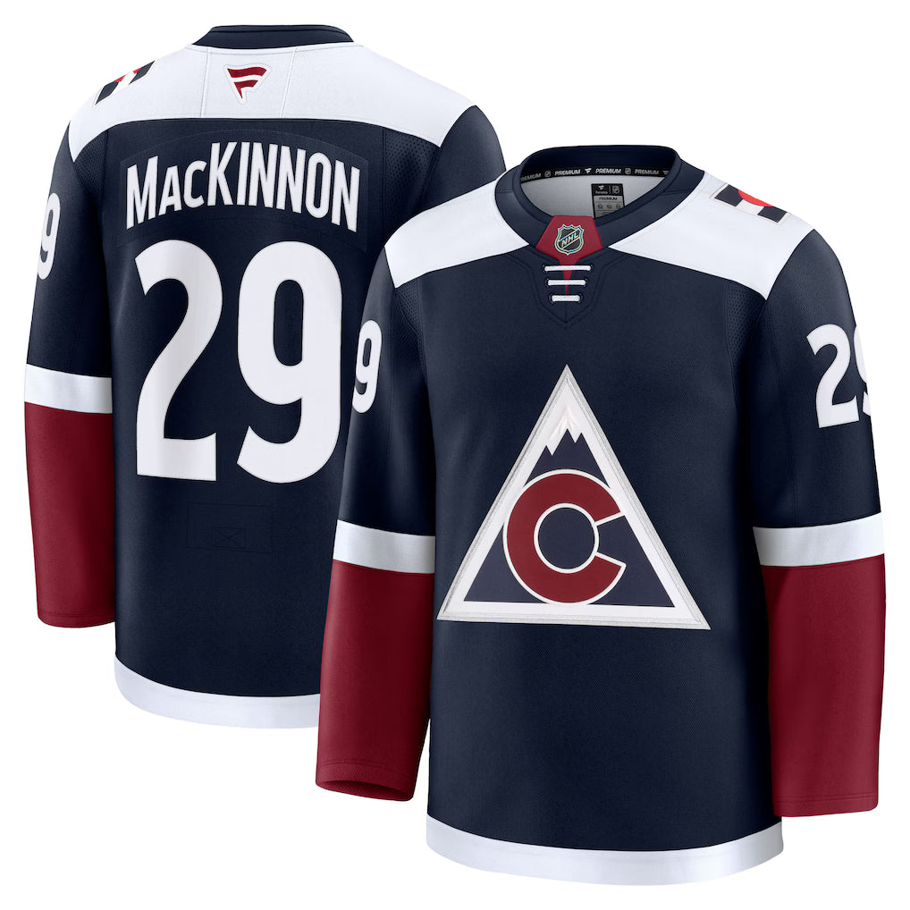 Nathan MacKinnon Colorado Avalanche Fanatics Alternate Premium Jersey - Navy -