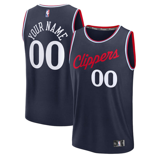 LA Clippers Fanatics Fast Break Custom Jersey - Icon Edition - Navy