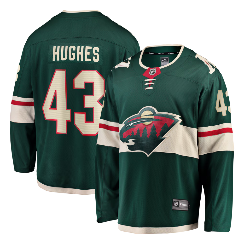 Quinn Hughes Minnesota Wild Home Breakaway Jersey - Green