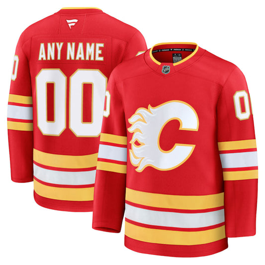 Calgary Flames Home Premium Custom Jersey - Red