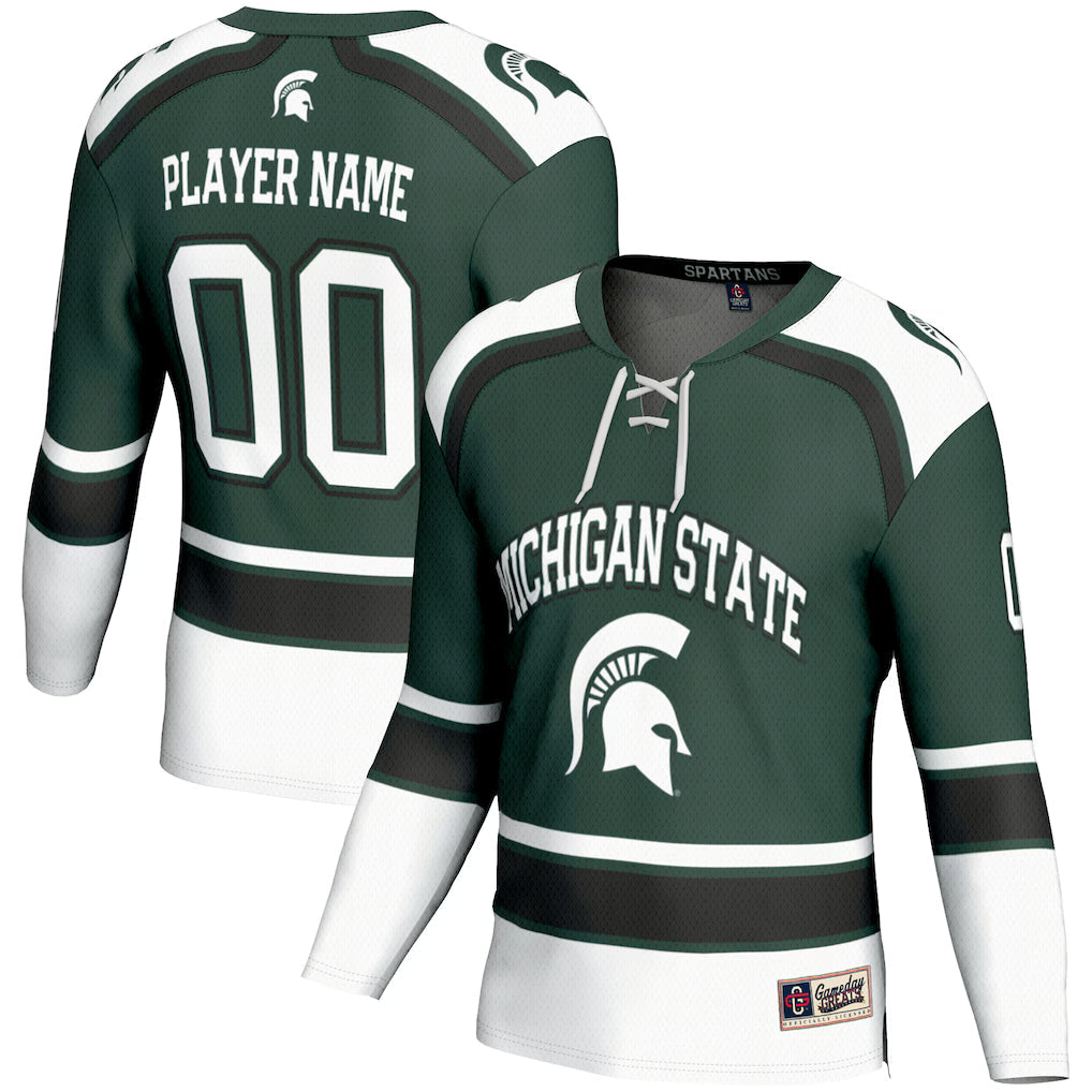 Michigan State Spartans GameDay Greats Men's Ice Hockey NIL Pick-A-Player Jersey - Green -