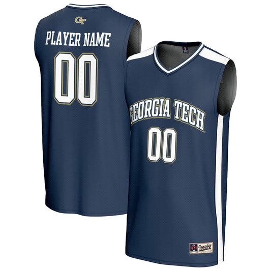 Georgia Tech Yellow Jackets GameDay Greats NIL Pick-A-Player Lightweight Basketball Fashion Jersey - Navy -