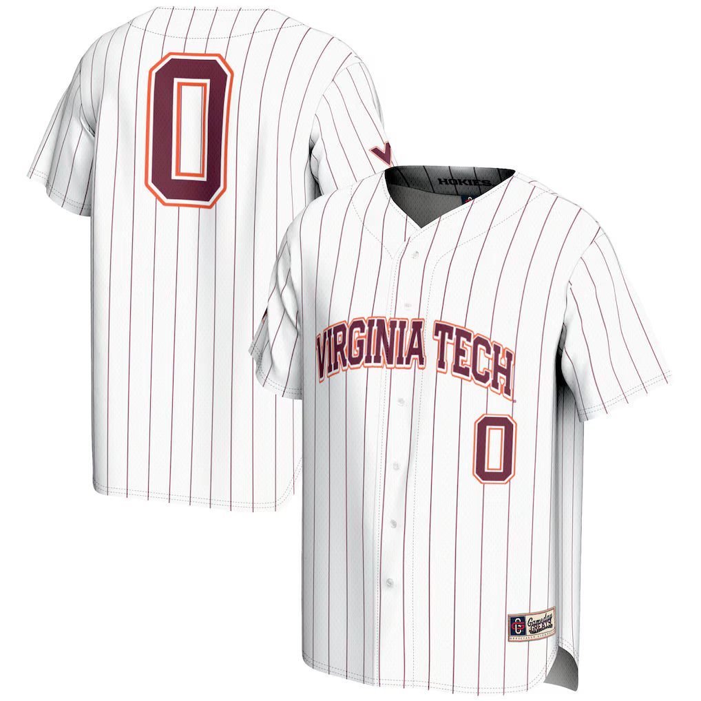 #0 Virginia Tech Hokies GameDay Greats Lightweight Baseball Fashion Jersey - White -