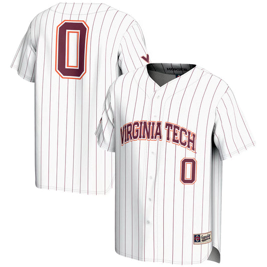 #0 Virginia Tech Hokies GameDay Greats Lightweight Baseball Fashion Jersey - White -