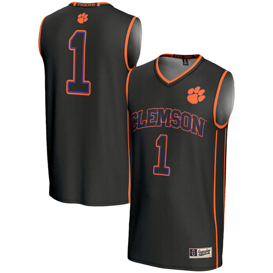 #1 Clemson Tigers GameDay Greats Lightweight Basketball Jersey - Black -
