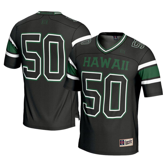 #1 Hawaii Rainbow Warriors GameDay Greats Football Jersey - Black -