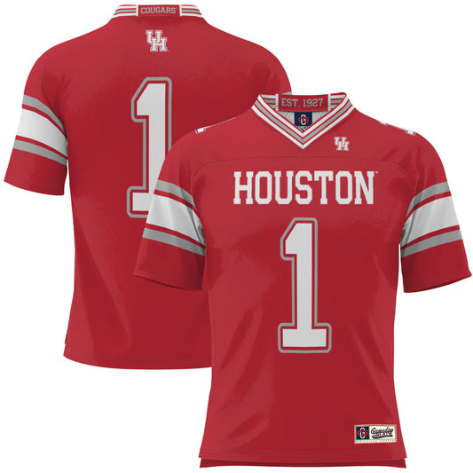 #1 Houston Cougars GameDay Greats Football Jersey - Red -