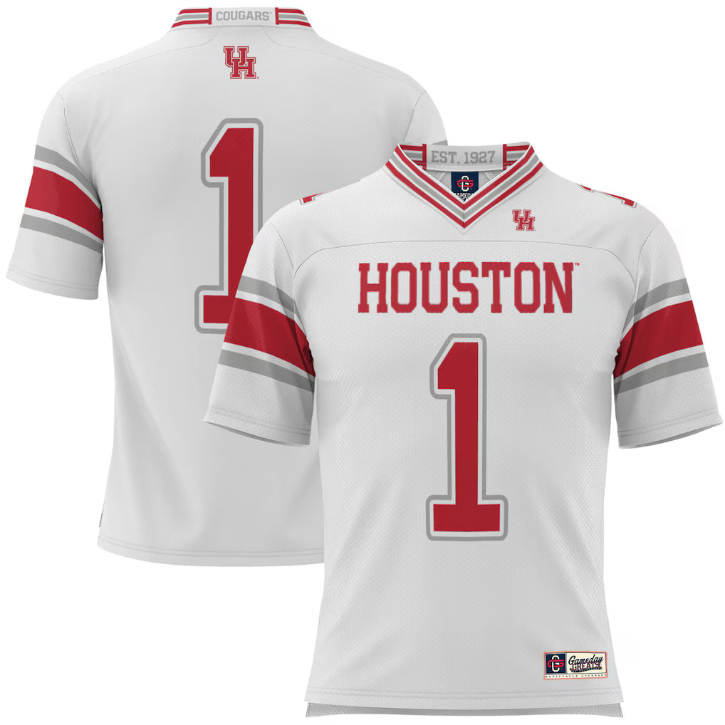 #1 Houston Cougars GameDay Greats Football Jersey - White -