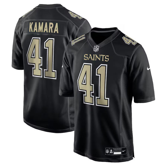 Alvin Kamara New Orleans Saints Fashion Game Jersey - Carbon Black -