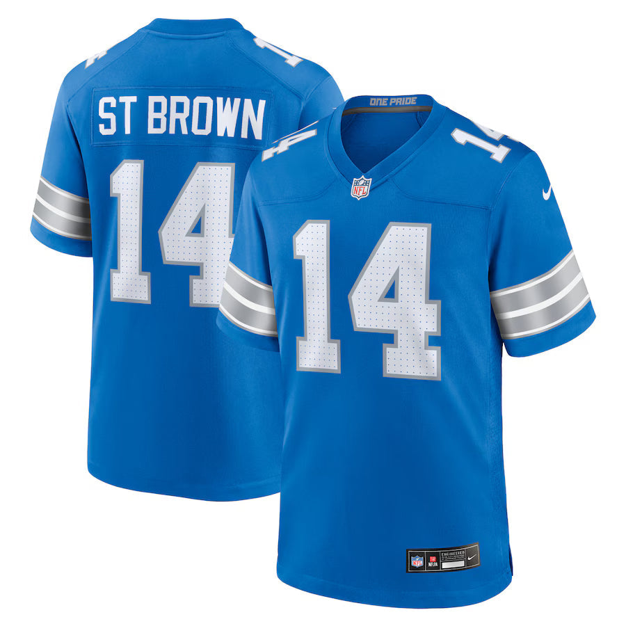 Amon-Ra St. Brown Detroit Lions Game Jersey - Blue -