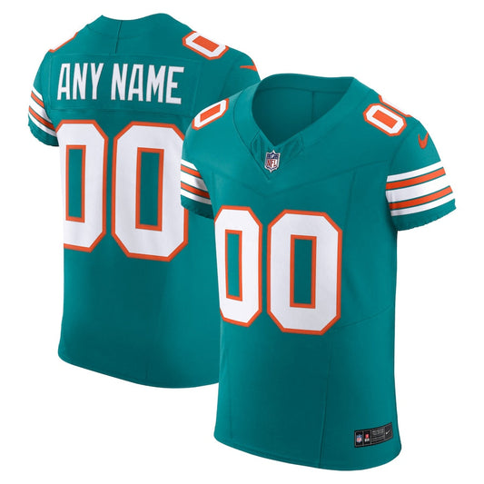Miami Dolphins Alternate Vapor F.U.S.E. Elite Custom Jersey - Aqua -