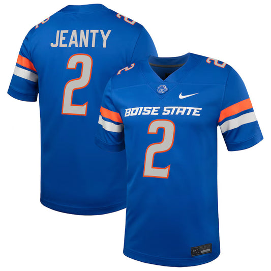 Ashton Jeanty Boise State Broncos NIL Football Game Jersey - Royal -