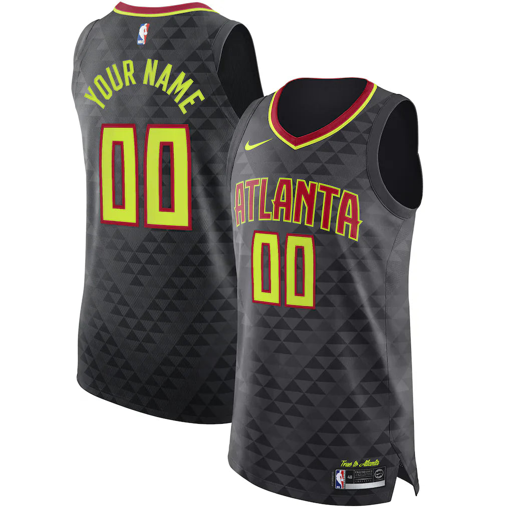 Atlanta Hawks Authentic Custom Jersey Black - Icon Edition
