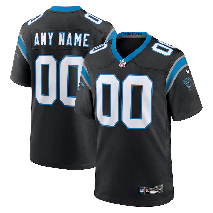 Carolina Panthers Custom Game Jersey - Black -