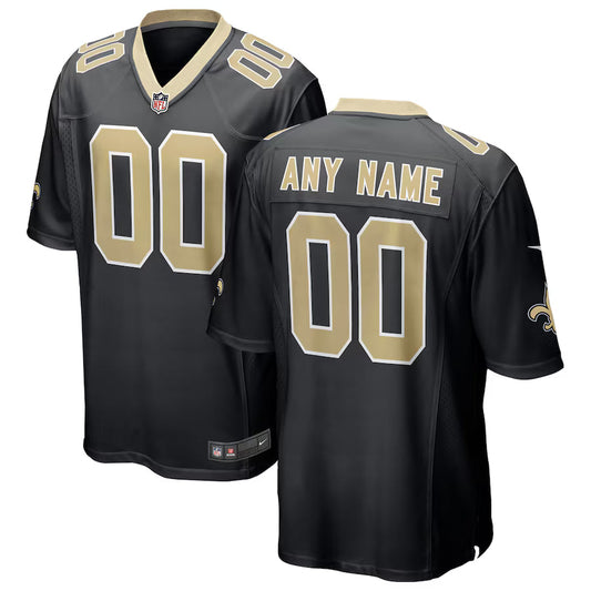 New Orleans Saints Custom Game Jersey - Black -