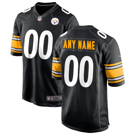 Pittsburgh Steelers Custom Game Jersey - Black -