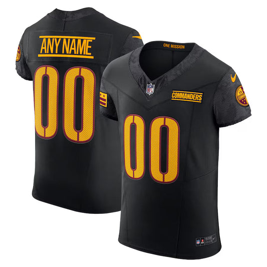 Washington Commanders Alternate Vapor F.U.S.E. Elite Custom Jersey - Black -