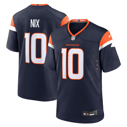 Bo Nix Denver Broncos Alternate Game Jersey - Navy -
