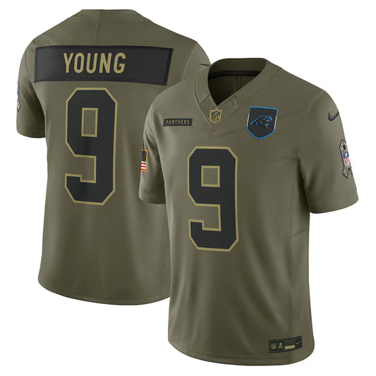Bryce Young Carolina Panthers 2025 Salute to Service Limited Jersey - Olive -