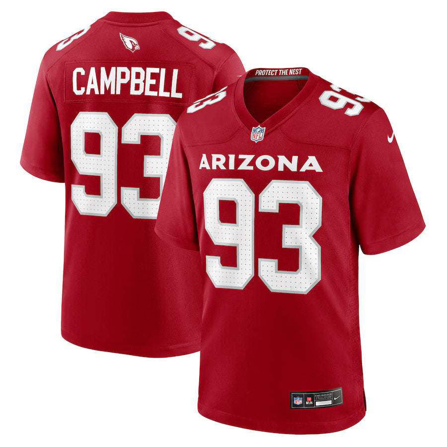 Calais Campbell Arizona Cardinals Team Game Jersey - Cardinal -
