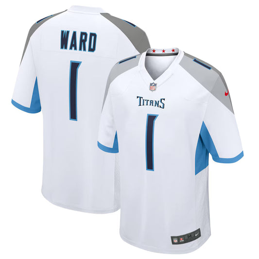 Cameron Ward Tennessee Titans 2025 Draft First Round Pick Game Jersey - White -