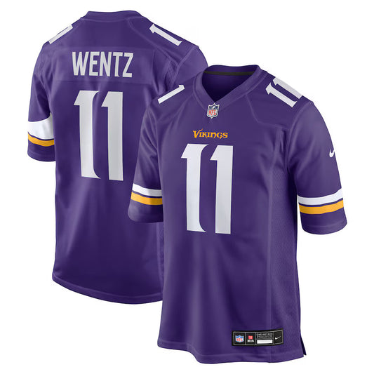 Carson Wentz Minnesota Vikings Team Game Jersey - Purple -
