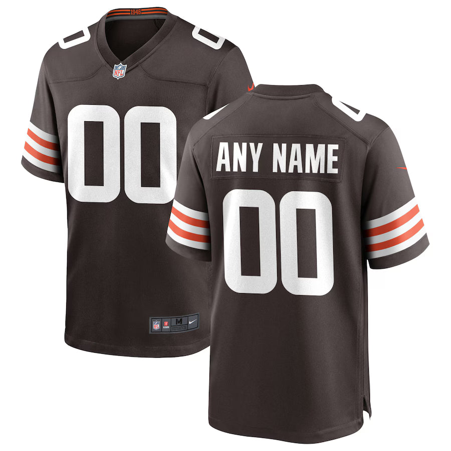 Nike Cleveland Browns Custom Game Jersey - Brown -
