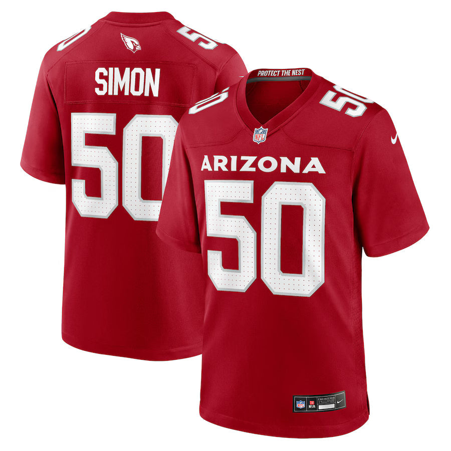 Cody Simon Arizona Cardinals Team Game Jersey - Cardinal -