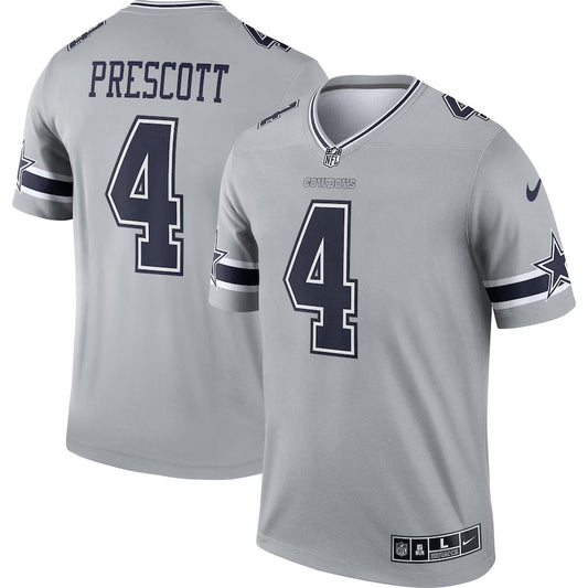 Dak Prescott Dallas Cowboys Inverted Legend Player Performance Top - Gray -