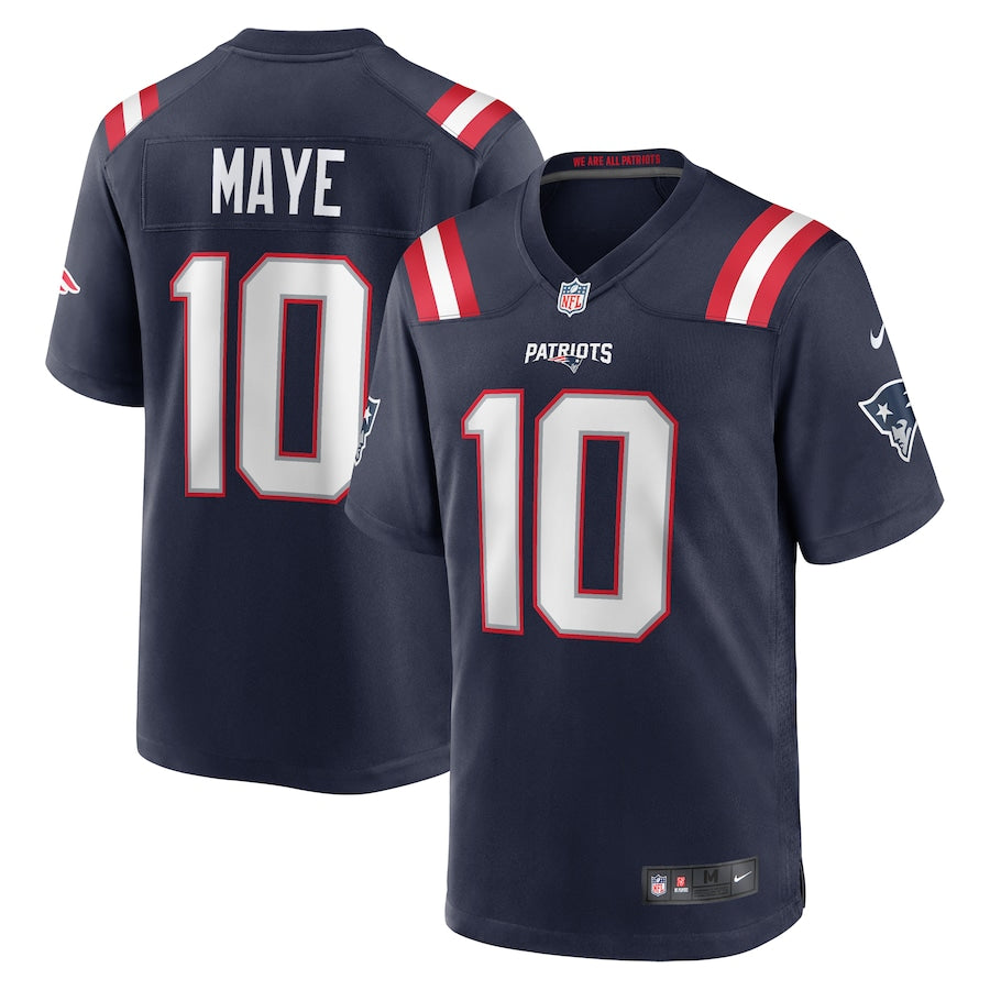 Drake Maye New England Patriots Player Game Jersey - Navy -