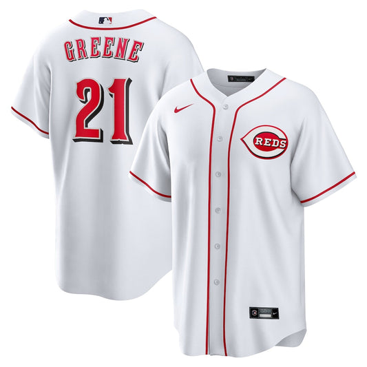 Hunter Greene Cincinnati Reds Jersey - White