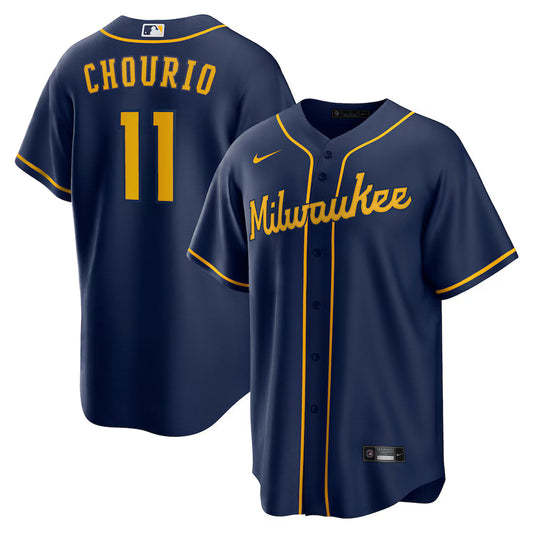 Jackson Chourio Milwaukee Brewers Jersey - Navy