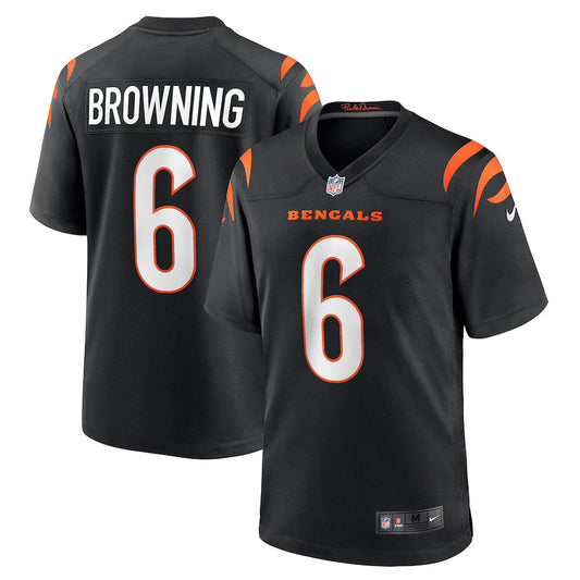 Jake Browning Cincinnati Bengals Game Jersey - Black -