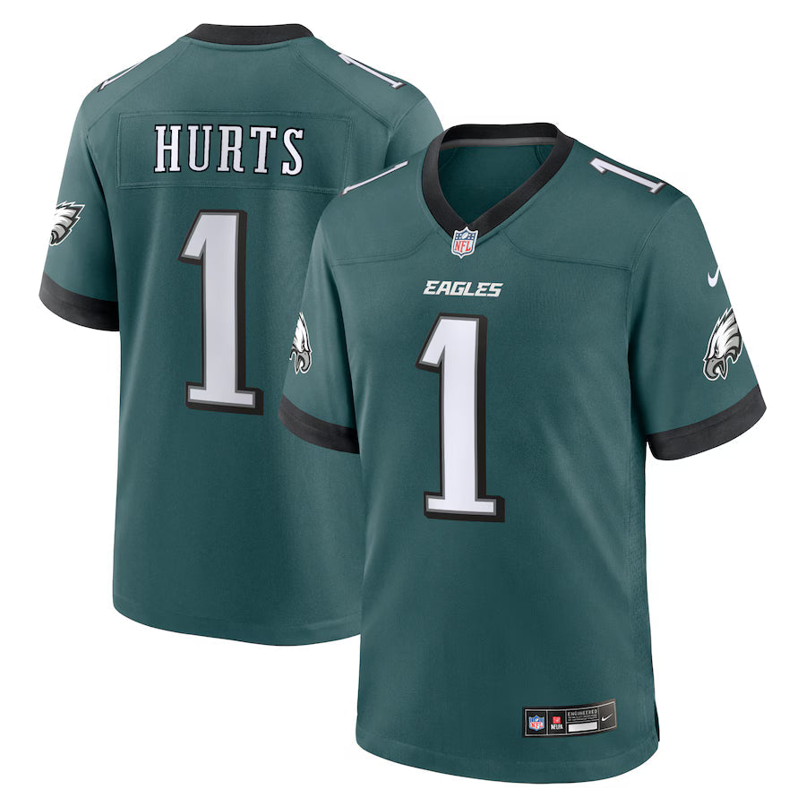 Jalen Hurts Philadelphia Eagles Team Game Jersey - Midnight Green -