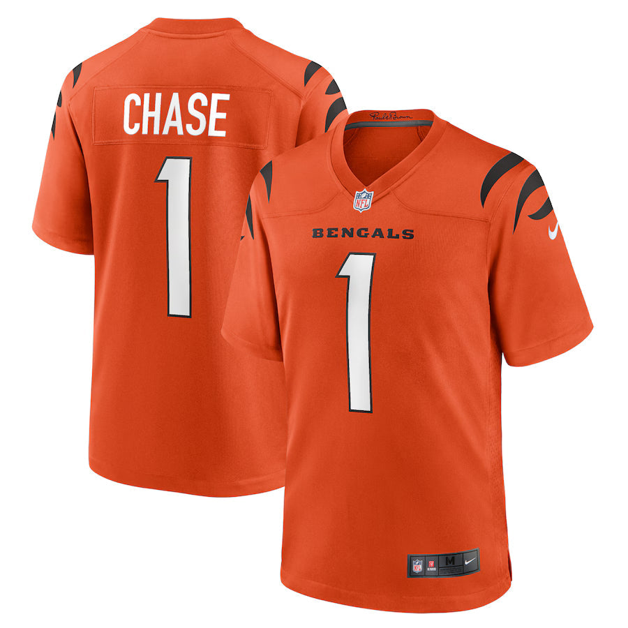 Ja'Marr Chase Cincinnati Bengals Alternate Game Jersey - Orange -