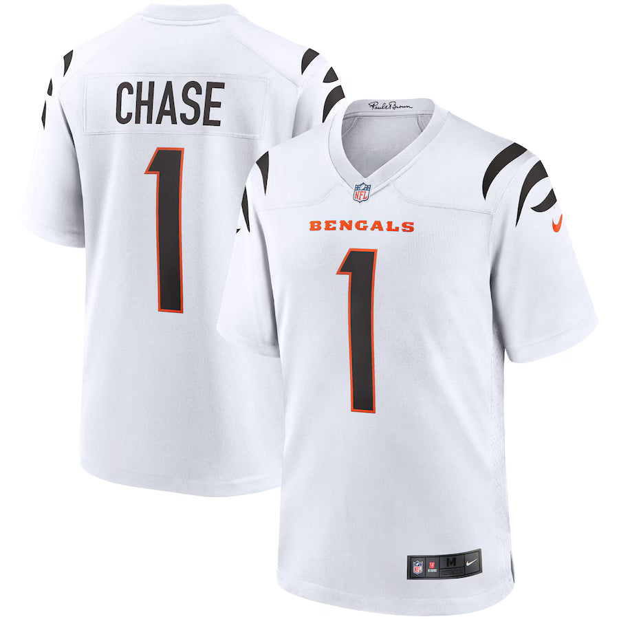 Ja'Marr Chase Cincinnati Bengals Game Jersey - White -