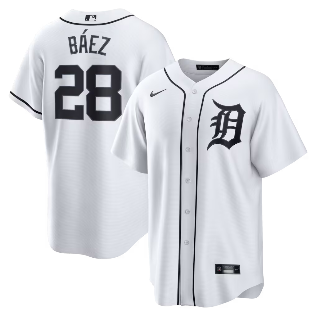 Javier Báez Detroit Tigers Jersey - White