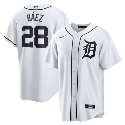 Javier Báez Detroit Tigers Jersey - White