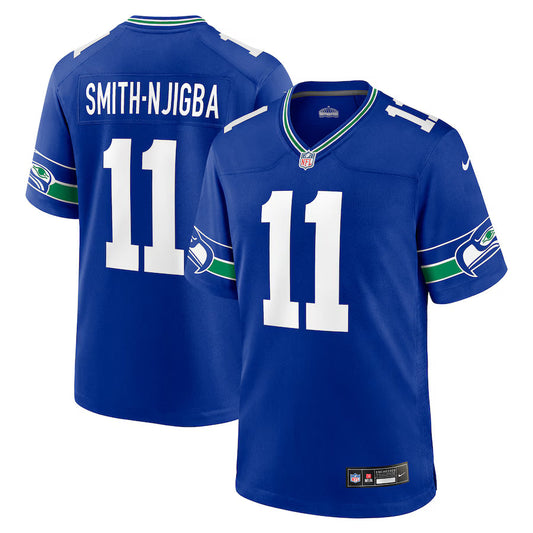 Jaxon Smith-Njigba Seattle Seahawks Throwback Player Game Jersey - Royal -