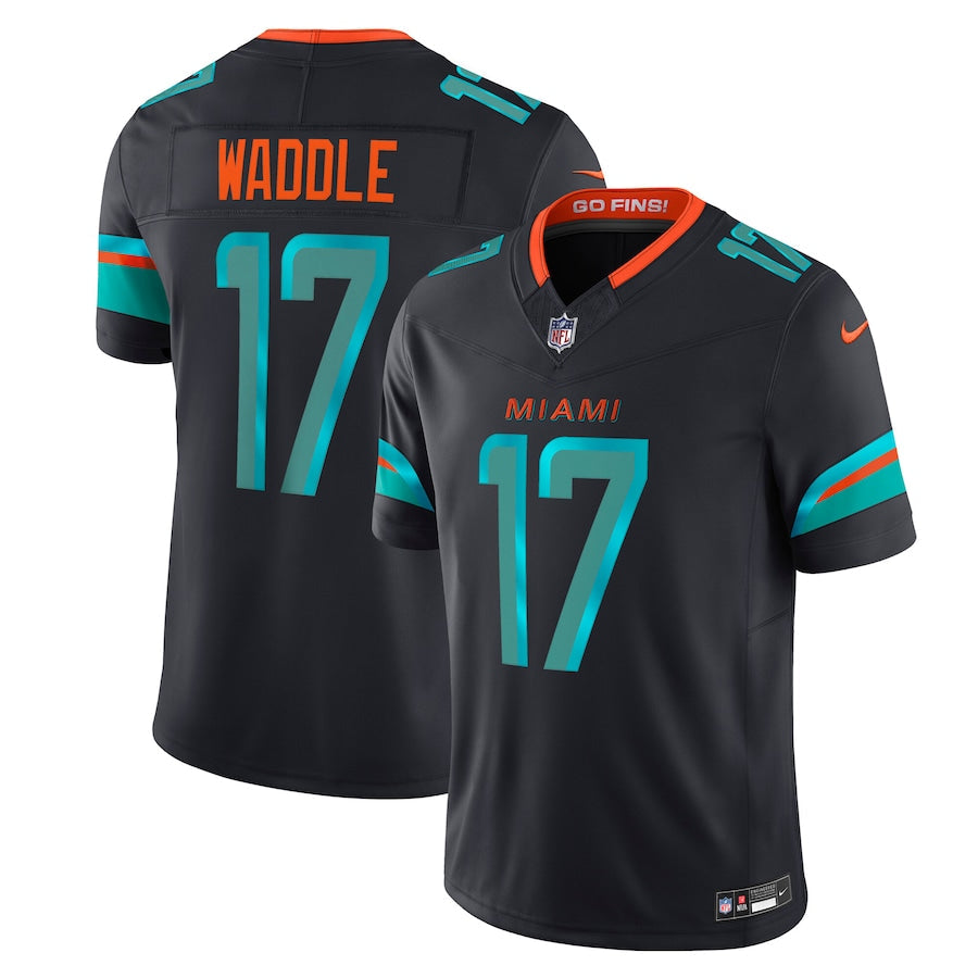 Jaylen Waddle Miami Dolphins 2025 Rivalries Collection Limited Jersey - Pitch Blue -