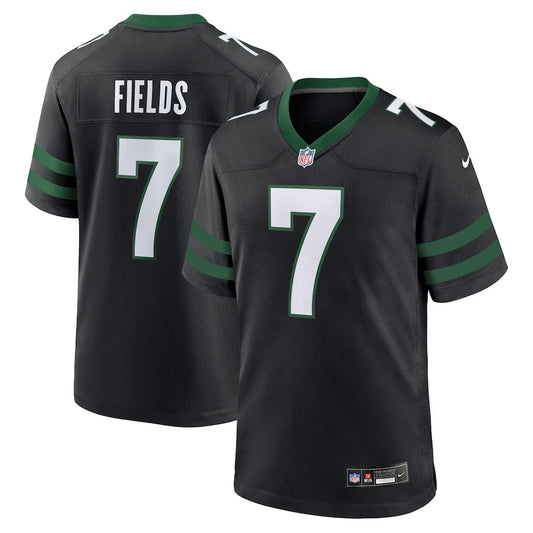 Justin Fields New York Jets Game Jersey - Stealth Black -